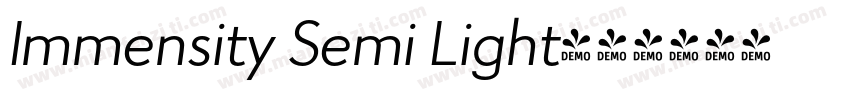 Immensity Semi Light字体转换